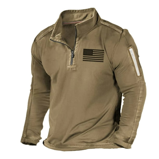 zuwimk Mens Sweatshirts No Hood,Men's Lightweight French Terry Quarter