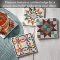 thumbnail image 2 of Thirstystone Barn Quilt 4-Pack Stone Tumbled Tile Coasters, 2 of 7