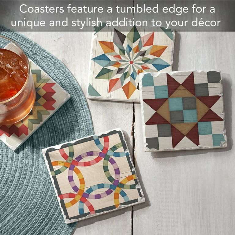 Rustic Farmhouse Acacia Wood & Marble Coasters • Chicago Bar Store - Bar  tools, accessories, equipment, and gifts