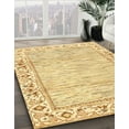 thumbnail image 3 of Ahgly Company Machine Washable Indoor Square Abstract Yellow Area Rugs, 5' Square, 3 of 7