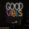 thumbnail image 3 of Glowneon Good Vibes Neon Sign, Coffee Shop Led Sign, Bedroom Wall Art, 3 of 4