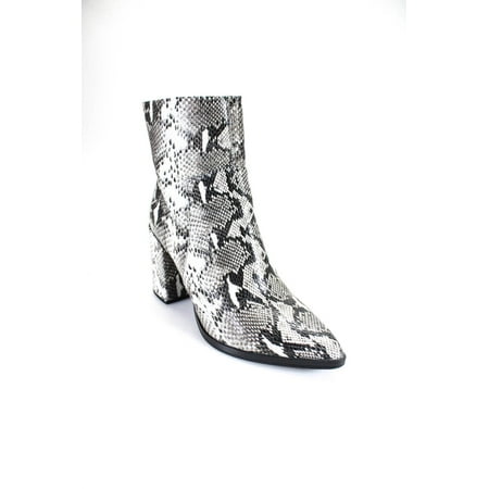 

Pre-owned|Tony Bianco Womens Snake Print Pointed Toe Ankle Boot Pumps Gray Size 8