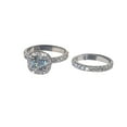 thumbnail image 3 of Round Diamond Ring Set Elegant Bridal Exquisite Multipurpose Lady Accessories Engagement Wedding Band Ring Set Anniversary Gift Type 2, 3 of 9