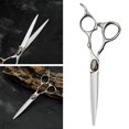thumbnail image 4 of Tijeras de corte de pelo profesionales antioxidantes afiladas para Corte de tornillo negro Yuyangstore Tijeras para cortar cabello, 4 of 7