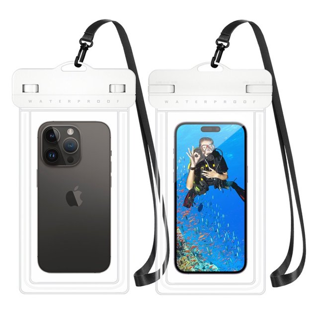 Bolsa impermeable para teléfono, funda a prueba de polvo para teléfono táctil para nadar con cordón
