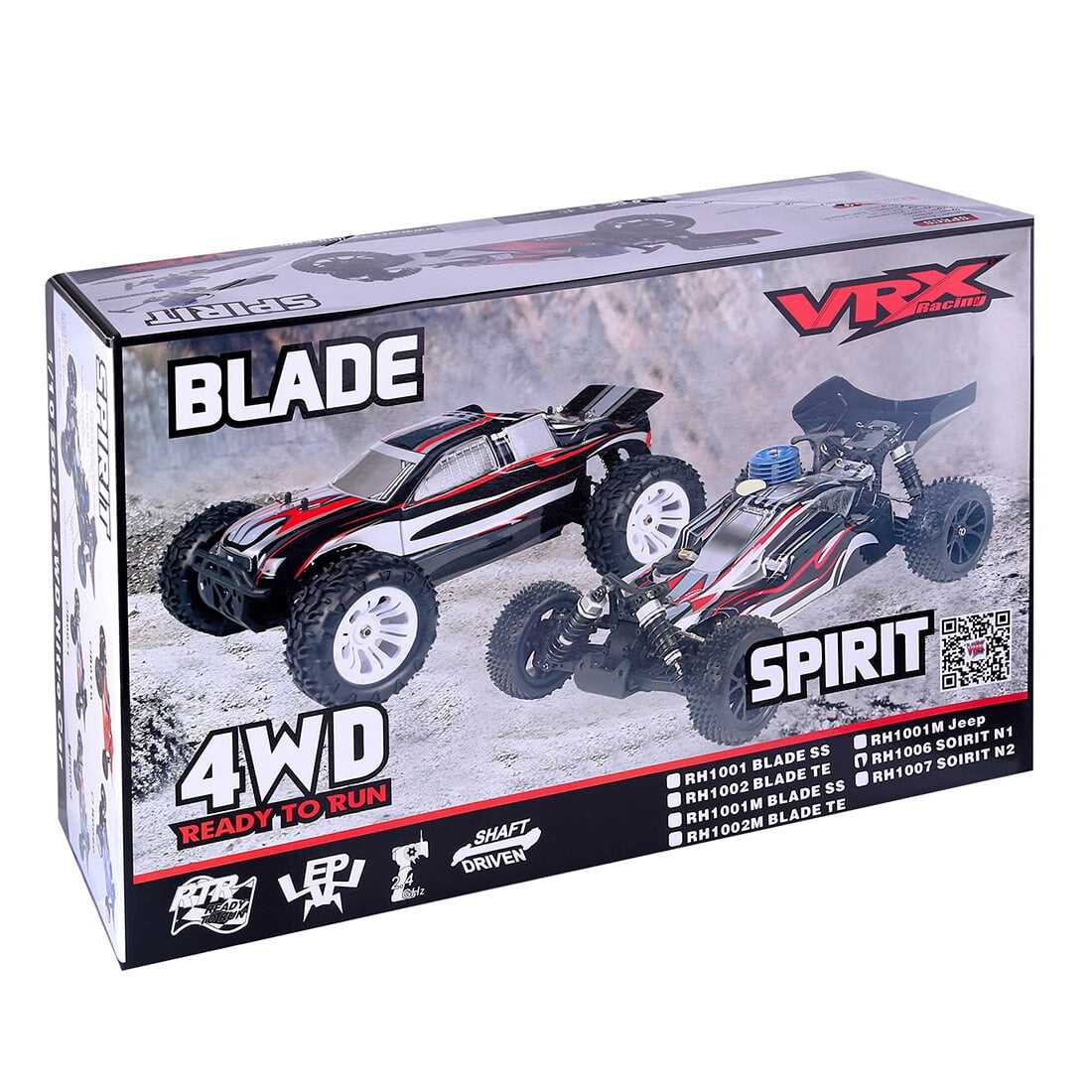 RH1006 1/10 Scale 4WD Nitro-Powered RC Off-Road Truck, 2.4G High-Speed Gas Powered Remote Control Car with FS-FT Controller & Force.18 Methanol Engine, RTR Version for Advanced Hobbyists