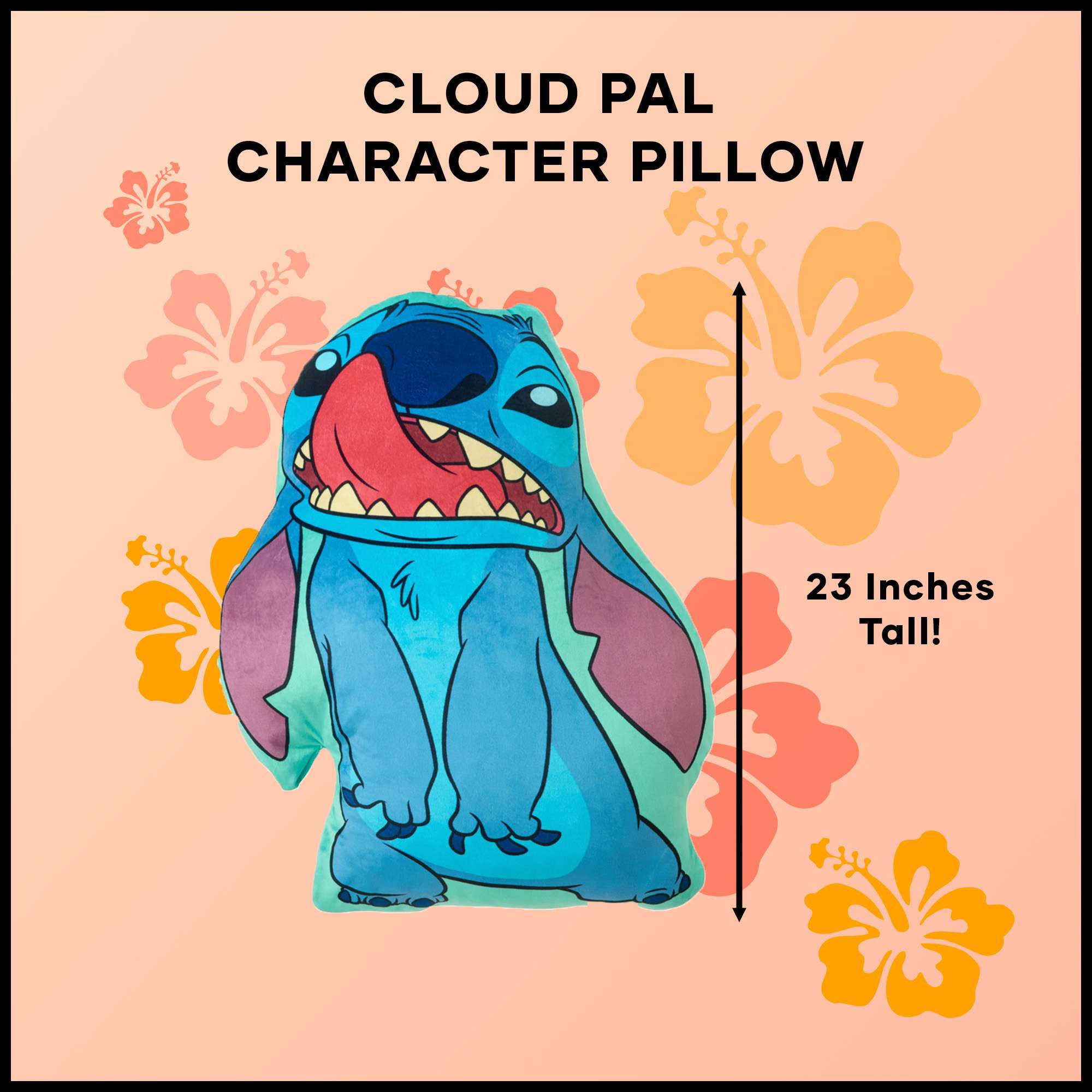 Lilo & Stitch Kooky Stitch Cloud Pal Pillow, 23 x 12 inches