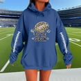 thumbnail image 2 of Sexlip Women's Hooded Sweatshirt Long Top with Pockets Long Sleeves Casual Soft Comfy Stylish Solid Color Comfortable Wear for Daily Casual Parties Blue S, 2 of 3