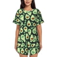 thumbnail image 1 of Fotbe Avocado Heart Conjunto de Pijama Estampado para Mujer, 2 Piezas, Ropa de Dormir con Camiseta de Manga Corta y Shorts Suaves-Large, 1 of 6