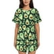 thumbnail image 1 of Fotbe Avocado Heart Conjunto de Pijama Estampado para Mujer, 2 Piezas, Ropa de Dormir con Camiseta de Manga Corta y Shorts Suaves-Medium, 1 of 6