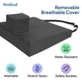 thumbnail image 3 of Proheal 4" Foam Wedge Seat Cushion with Pommel 18x16x4-2" - High Density Foam with Removable Stretch Nylon Cover, 3 of 6