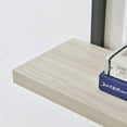 thumbnail image 2 of Danya B. 4-Tier Floating Bracket Wall Shelf - Black Metal and White Birch Finish, 2 of 12