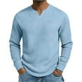 thumbnail image 5 of Kakii Men’s Waffle Henley Shirts, Long Sleeve Button Tops Casual Basic T-Shirts Lightweight Knit Pullover, 5 of 6