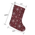 thumbnail image 2 of Christmas Stockings,Red and Black Christmas Snowflake Pattern Stockings Christmas,14.8'' Xmas Stockings,Christmas Party Favors,Christmas Party Decorations,Christmas Stockings Personalized, 2 of 5