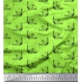 thumbnail image 1 of Soimoi Satin Silk Fabric Direction Compass,Lighthouse & Yacht Nautical Printed Fabric 1 Yard 42 Inch Wide, 1 of 1