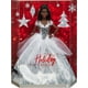 thumbnail image 2 of Barbie Signature 2021 Holiday Doll (12-inch, Brunette Braided Hair) in Silver Gown, with Doll Stand and Certificate of Authenticity, Gift for 6 Year Olds and Up Barbie -, 2 of 7