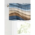 thumbnail image 6 of Valances for Windows Abstract Blue Rod Pocket Cafe Window Treatments Valance Curtains for Kitchen Bathroom Laundry Basement Windows 56"x16", 6 of 9