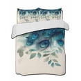 thumbnail image 2 of Teal Turquoise Twin Size Down Alternative Comforter, Lightweight Comforter Quilt Bedding Set with Pillow Shams Peacock Feathers Aesthetics Eucalyptus All Seasons Bed Comforter Duvet Insert 68"x86", 2 of 7