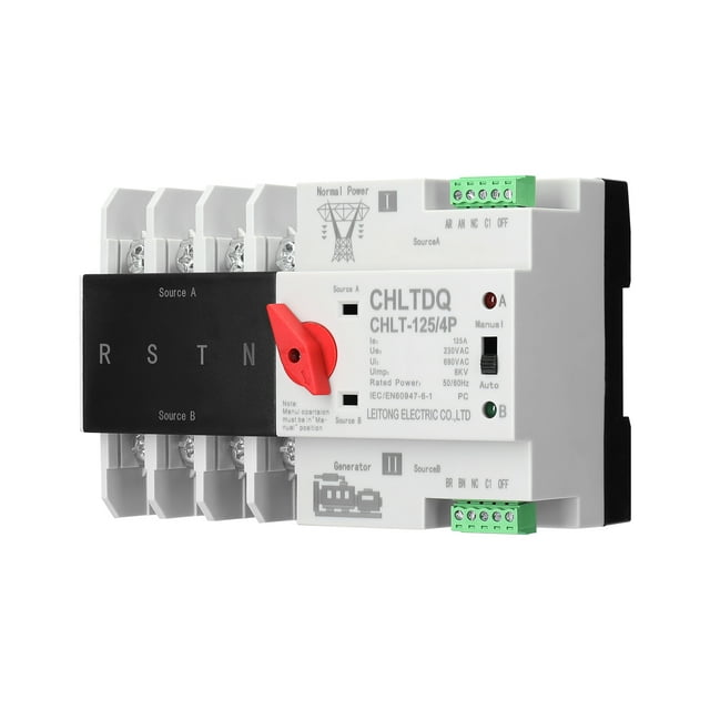 Labymos Commutateur de Transfert Automatique Compact Sélecteur Électrique Commutateur Double Interrupteur Solaire Type de Rail d'Alimentation