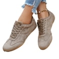 thumbnail image 5 of Women's Low Top Casual Shoes Lace Up Retro Flat Sneakers Non Slip Gum Sole Comfortable for Walking Shopping Daily Wear Ladies Fashion Shoes 41, 5 of 5