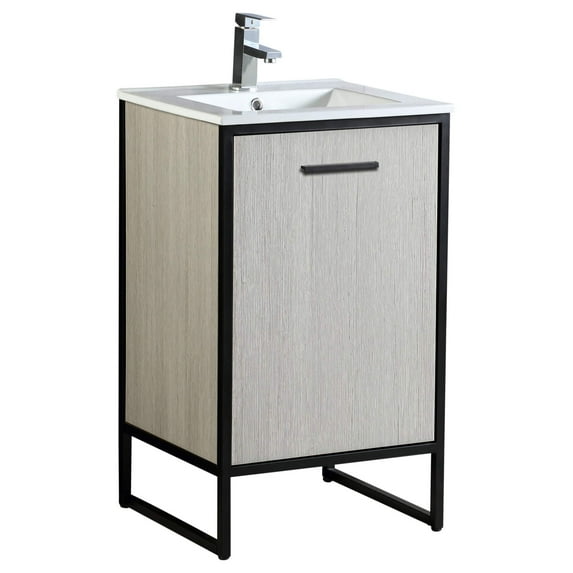 Fine Fixtures Vdara 20" Bathroom vanity Cabinet Set, Silver Gray