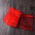 thumbnail image 3 of 100 Pcs Clear Gift Bags Birthday for Presents Sheer Organza Gifts Drawstring Small Red, 3 of 6