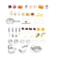 thumbnail image 4 of Juego de Cocina para Niños Azul 45 Pzas Juego de Simulación Cocinar, Fregadero, Cortar Alimentos para Niños +3 Años - Valessati, 4 of 5