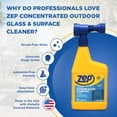 thumbnail image 4 of Zep Hose End Outdoor Glass and Surface Cleaner - 32 oz. (Case of 6) U49910 - Easy-To-Use, Attach and Spray for A Streak-Free Shine, 4 of 7