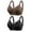 Black, variant on 2PC Bras for Women No Underwire No Steel Ring Breathable Solid Color Underwear Comfortable Full Coverage Push Up Sports Bra,Black,46 B