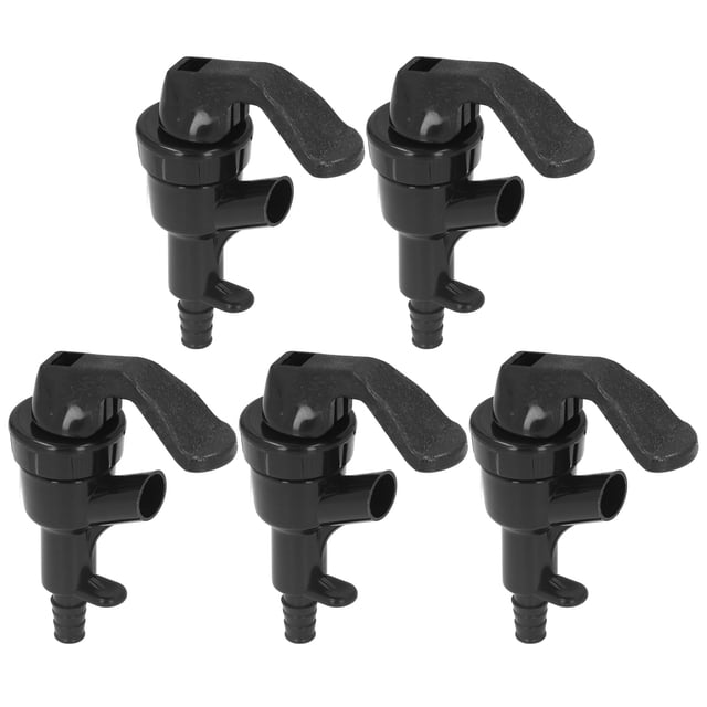 Juego de 5 grifos de cerveza para barril de elaboración de cerveza, ABS, 20 PSI, conector de barra de 1/4 pulg., salida de 3/16 pulg.