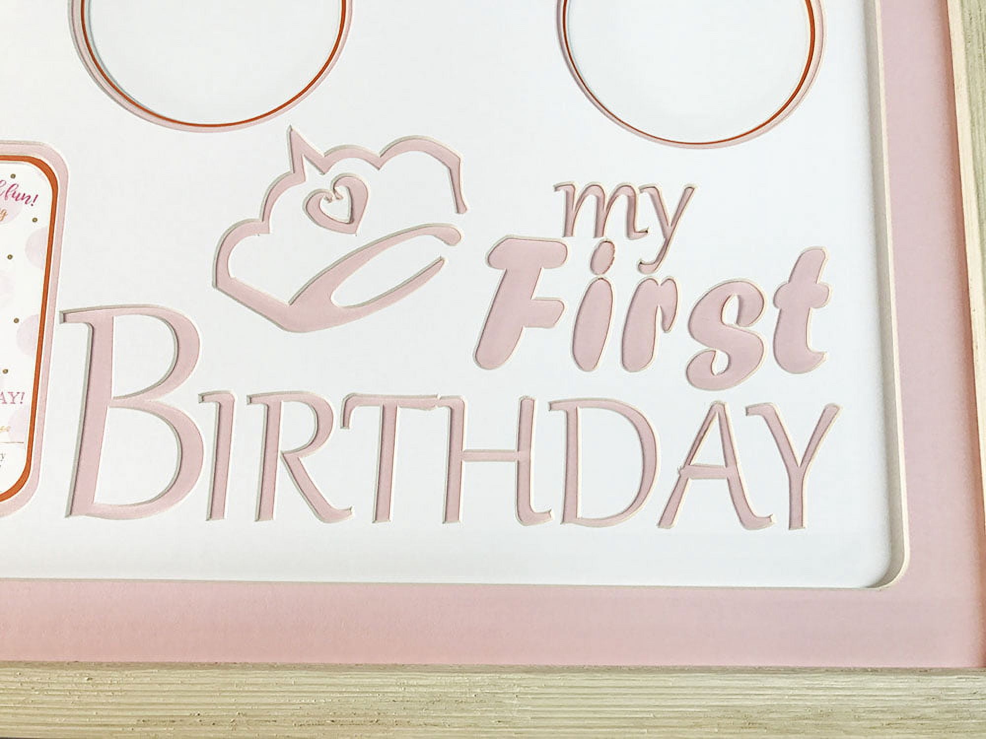 Cadre Photo Bébé 'My First Year' - 12 Ouvertures Pour Photos De 1 à 12 Mois - Dimensions 41x21 Cm - Design Sur Pied - 9