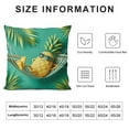 thumbnail image 6 of Leisuo 2-Piece Short Plush Pillowcase Set - Summer Pineapple Tropical Leaves Jungle Palm Leaf Pattern Yellow Green White, 6 of 6