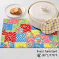 thumbnail image 5 of Placemat, Pioneer Flower Floral Print Pattern Place Mats Table Mat Set Of 2, PVC Washable Placemats for Party Kitchen Dining Decoration, 18x12 Inch, Fade Resistant, 5 of 6