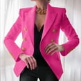 thumbnail image 2 of Mifelio Blazers for Women Elegant Business Work Women Lady Solid Button Suit Jacket Coat Outwear Jackets for Women Hot Pink L, 2 of 5