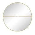 thumbnail image 2 of 42" Round Mirror, Wall Circle Mirrors with Metal Framed, Circular Vanity Mirror Dressing Mirror for Bathroom, Living Room, Bedroom Wall Decor, Gold, 2 of 8