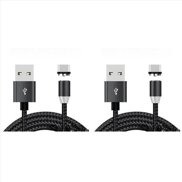 2X Cable de Carga Magnético USB, Cable de Carga Magnético Cargador de Teléfono Magnético con Rotación de 540° (6,6 Pies)
