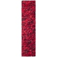 thumbnail image 7 of SAFAVIEH Rio Cassandra Confetti Polyester Shag Runner Rug, Red/Multi, 2'3" x 6', 7 of 7