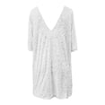 thumbnail image 4 of Women's Neck Dress for Women V Neck Shirt Dress Sparkly Half Sleeve Loose Party Club Cocktail Dress, 4 of 9