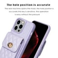 thumbnail image 4 of Dteck Wallet Case for iPhone 13 Pro, Cute Luxury Bag Design, Elegant Purse Flip Card Pouch Cover Soft PU Leather Case with Shoulder Strap,Light Purple, 4 of 6