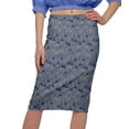 thumbnail image 4 of Moomaya Jupe Imprimée Longueur Genou pour Femmes Grande Taille Jupe en Poly Spandex, 4 of 6