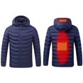 thumbnail image 1 of Abrigo calefactable para mujeres y hombres Chaqueta eléctrica Calentador corporal Chaleco calefactor con 3 calentadores (ajuste delgado), 1 of 4