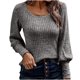 thumbnail image 1 of Tops para mujer Camisas Blusas Elegantes Camisas casuales de manga larga Jersey de moda Camiseta sólida de cuello redondo Odeerbi ODB-5, 1 of 9