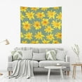 thumbnail image 6 of Yellow Daisy Tapestry Wall Hanging Tapestries Happy Colorful Hippie Psychedelic Art Polyester Carpet Wall Decorative for Living Room Bedroom 80x60inch, 6 of 7