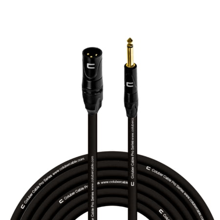 Coluber Cable - Unbalanced XLR Cable Male-1/4" TS Audio and Microphone Cable 50ft