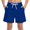 Blue, variant on Dursoulink Kids Beach Shorts for Boys Solid Color Swim Trunks with Pockets Adjustable Waist