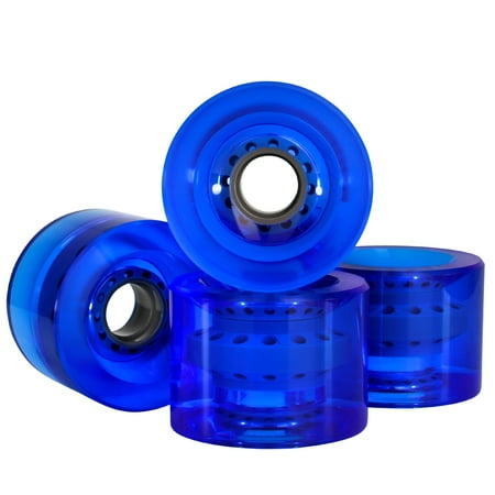 Cal 7 Polyurethane Skateboard Wheels for Street and Park 70x51mm 80A (Transparent Blue) price history on PriceWatchPro