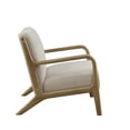 thumbnail image 5 of JERFIT Mid-Century Modern Lounge Chair with Polyester Upholstery, Cream Accent Living Room Armchair, Solid Wood Frame for Comfortable Seating, 5 of 8