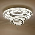 thumbnail image 2 of Modern Round Crystal Chandelier Dimmable Ceiling Light LED Fixtures w/ Remote, 2 of 24