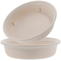 UNOMOR 2Pack Flowerpot Saucer Tray Water Drainage Resin Round Simple Design Indoor Plant Care