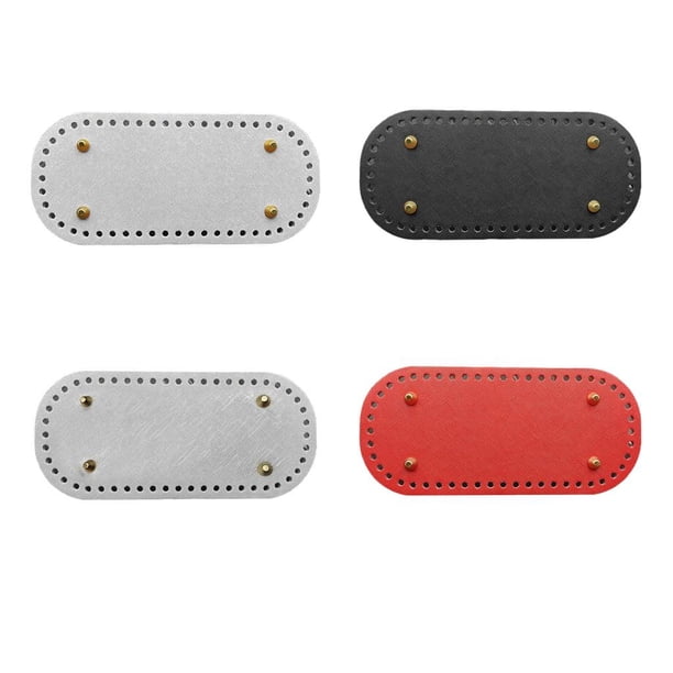 Bolsas de hombro de ganchillo DIY, almohadilla inferior para tejer, inserto de cojín, bolso de mano, monedero, suministros para hacer bolsos. Rojo Negro Gris Plata